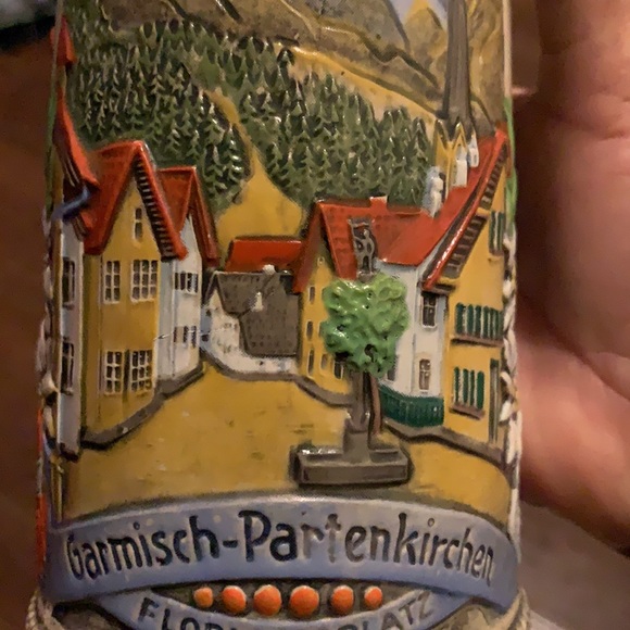 Vintage German gerzit gerz stoneware beer mug - Picture 2 of 8